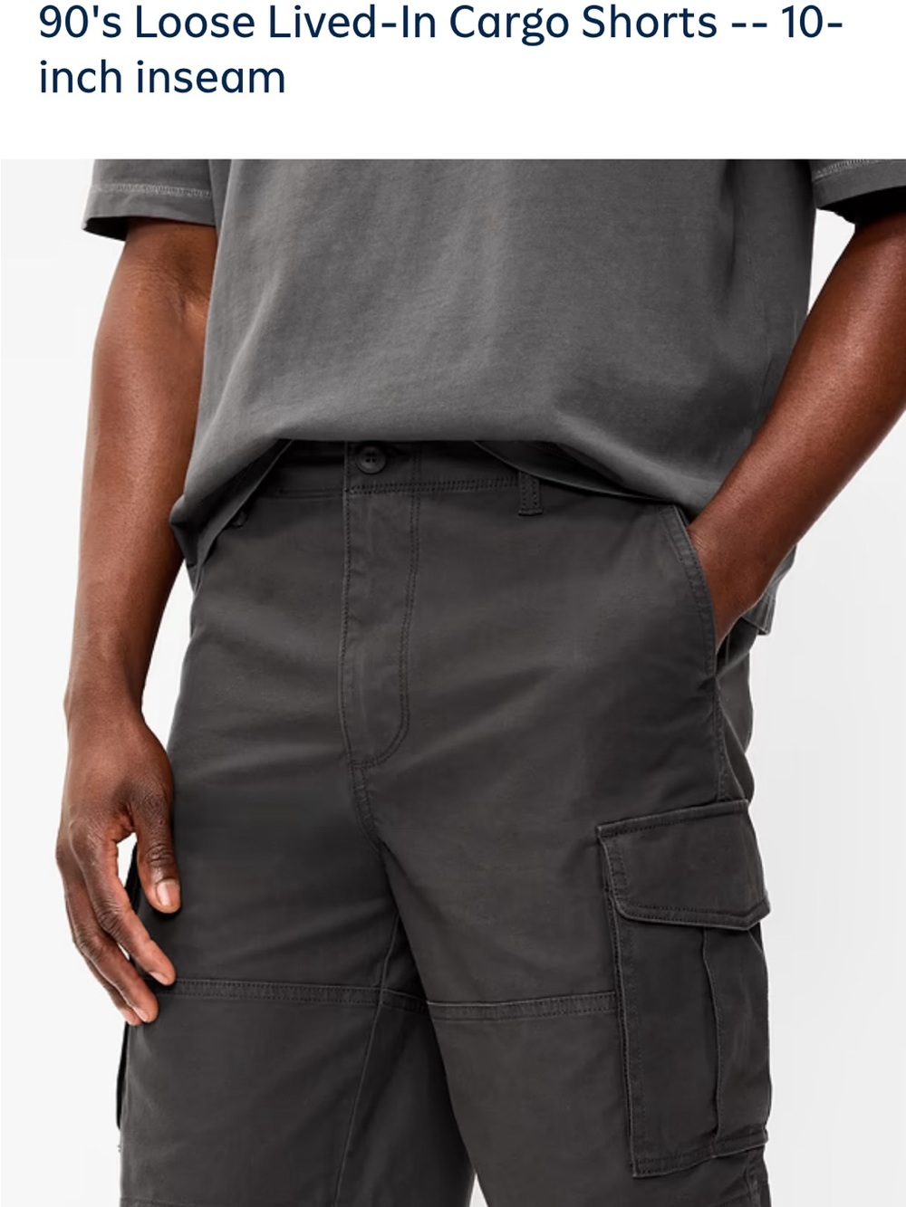 Old Navy Men's Cargo Shorts in Charcoal
